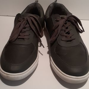 Vintage 1948 Gray Leather Sneakers.